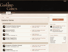 Tablet Screenshot of community.gaslampgames.com